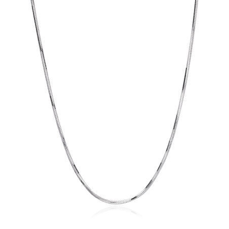 Cadena Oro Blanco 18k Cola de Ratón "Adonis" 45 cm