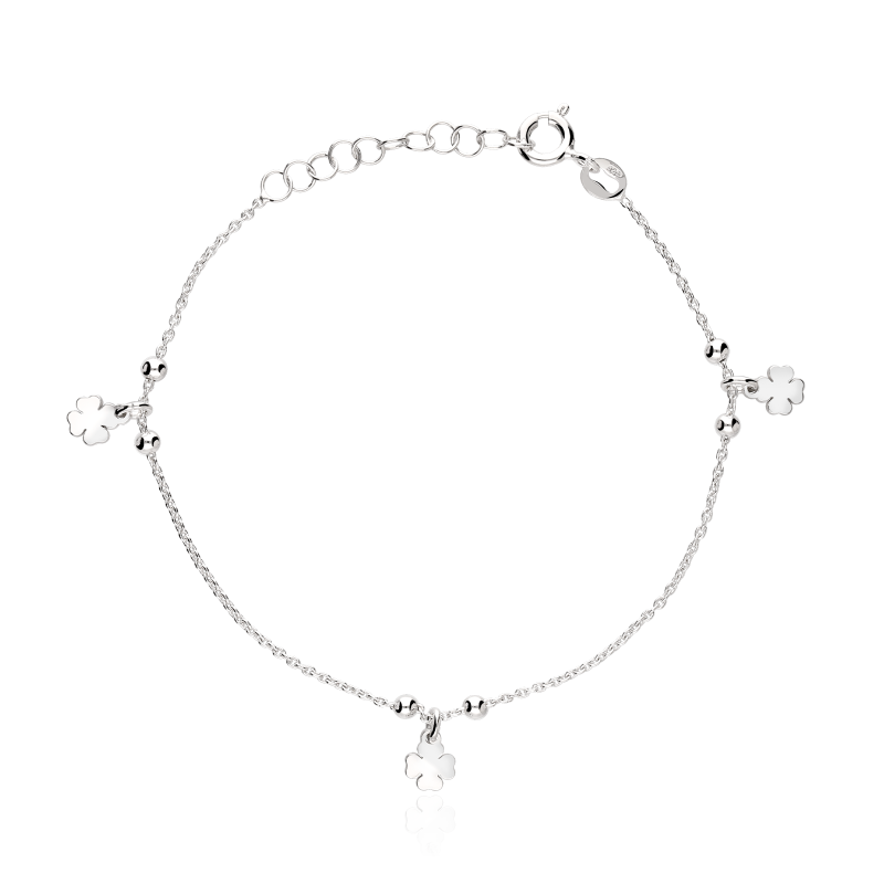 Pulsera Plata Primera ley "Trébol"