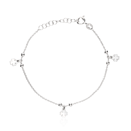Pulsera Plata Primera ley "Trébol"