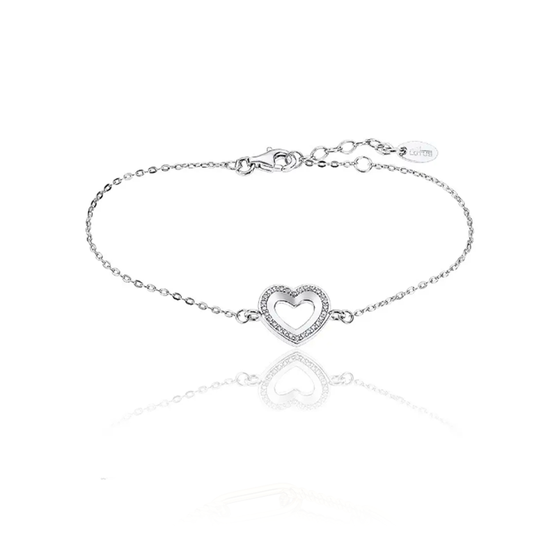 Pulsera Lotus Silver mujer Moments plata acabado brillo y circonitas LP3137-2/1
