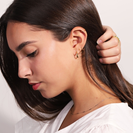 Pendientes Aro Oro 18k 13mm "High Point"