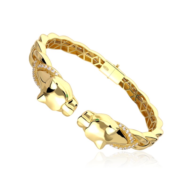 Pulsera Rígida Oro 18k Pantera "Xabat"