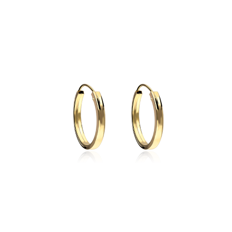 Aros planos Oro 18k 16mm "Gia"