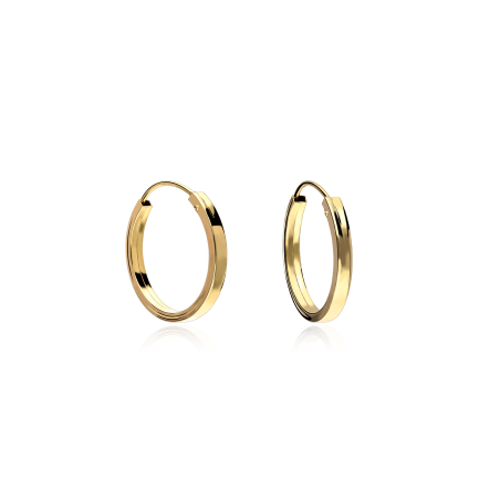 Aros planos Oro 18k 16mm "Gia"