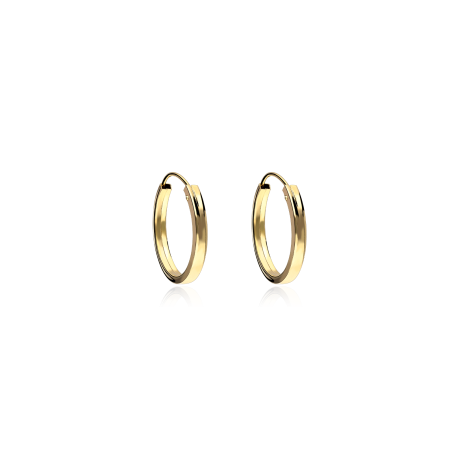 Aros planos Oro 18k 12mm "Gia"