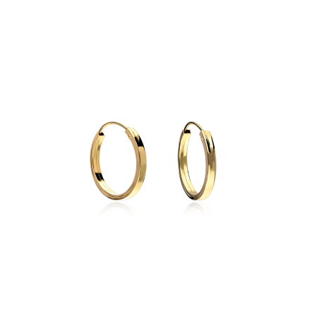 Aros planos Oro 18k 12mm "Gia"