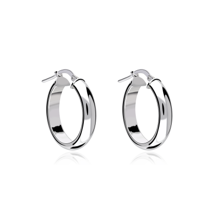 Pendientes aro plata primera ley 25mm "Omma"