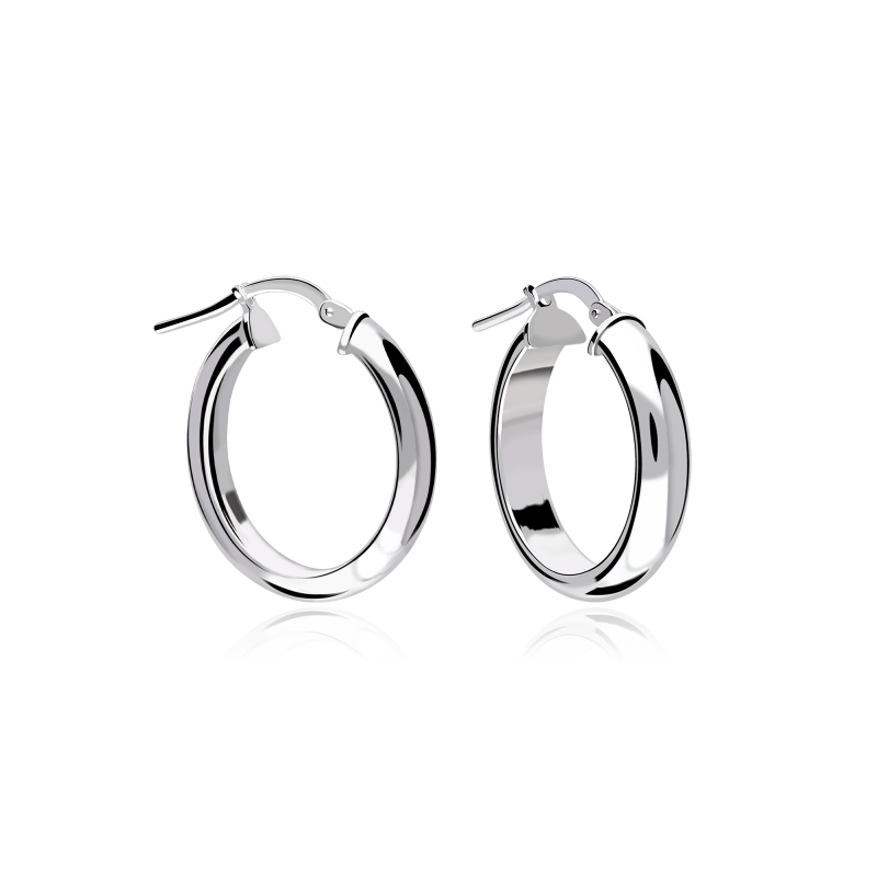 Pendientes aro plata primera ley 25mm "Omma"