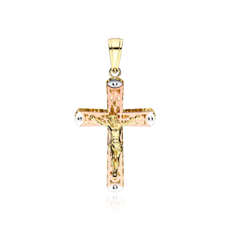 Cruz Oro tricolor 18k "Pasionera"