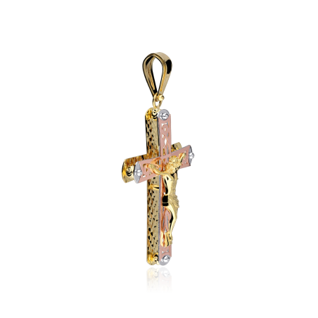 Cruz Oro tricolor 18k "Pasionera"