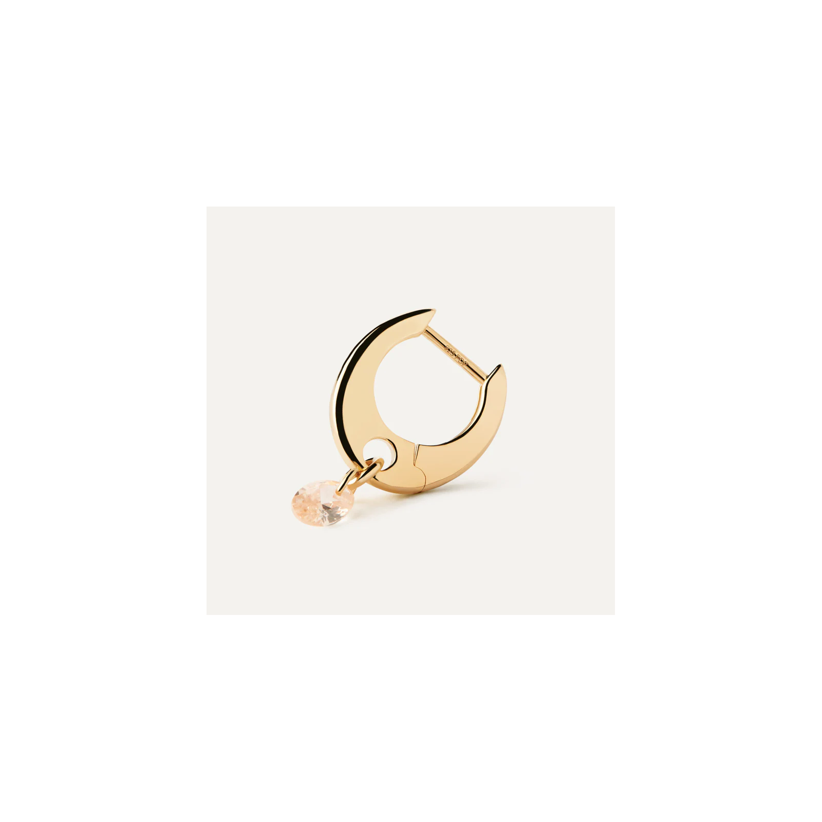 Pendientes De Aro PD Paola - Plata 925 Con Circonita - Color Peach Gold - Longitud Aprox. 1 Cm
