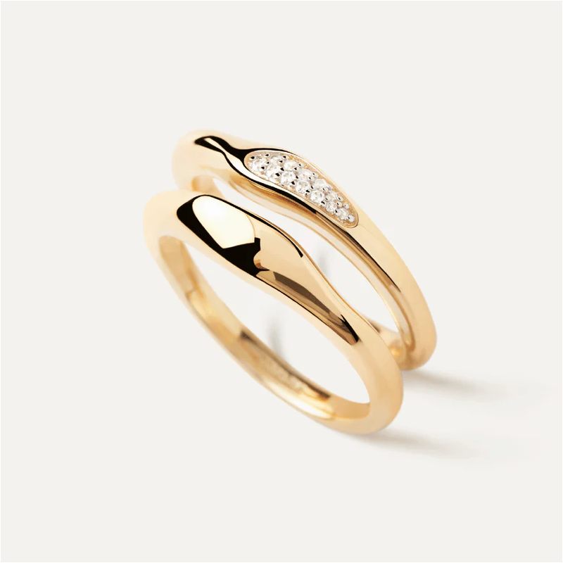 Anillo Pdpaola Set Onda AN01-C21-14