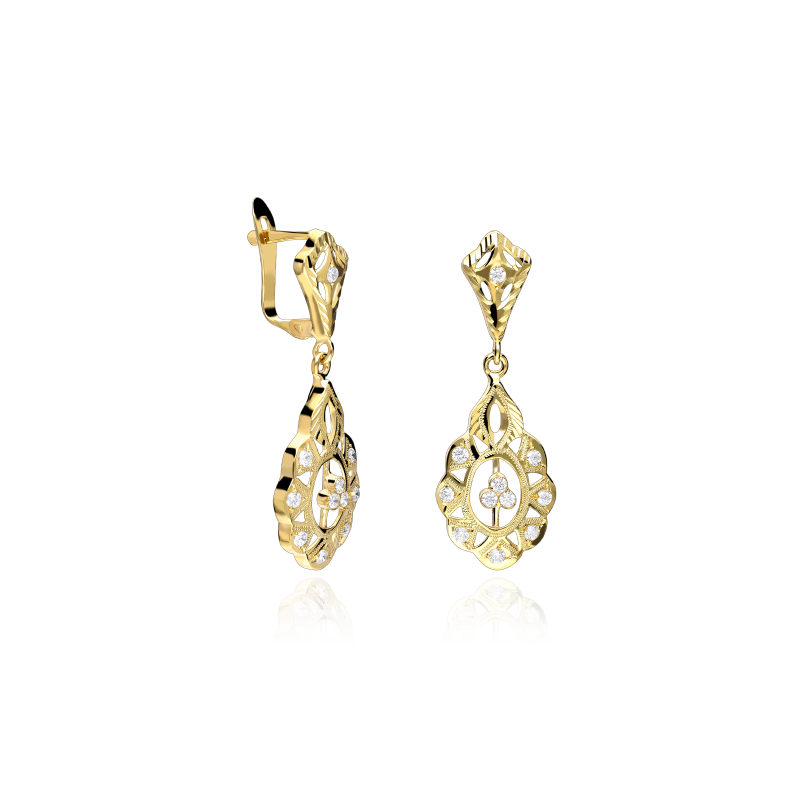 Pendientes Cubanas Oro 18k "Agadir"