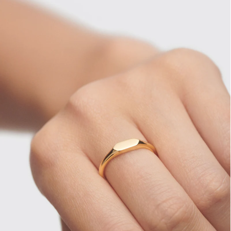 Anillo Pdpaola Sello Hexagon Mini AN01-C47-14