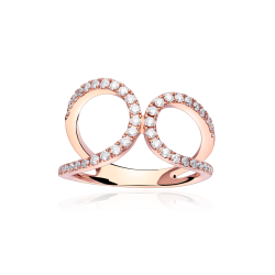 Anillo Oro rosa 18k y Diamantes  Cala 