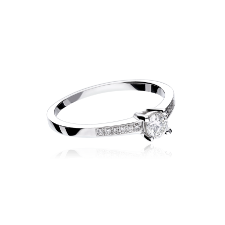 ANILLO "SALERNO" ORO BLANCO 18K Y DIAMANTES 0.30 CTS