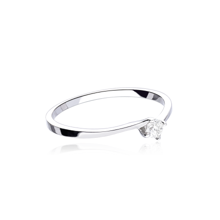 Anillo "Tarento" Oro Blanco 18k y diamante 0.10 cts