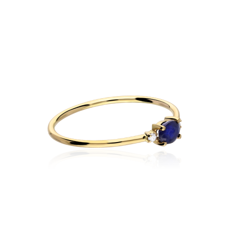 ANILLO "SETTAT" ZAFIRO Y DIAMANTES 0.016 CTS