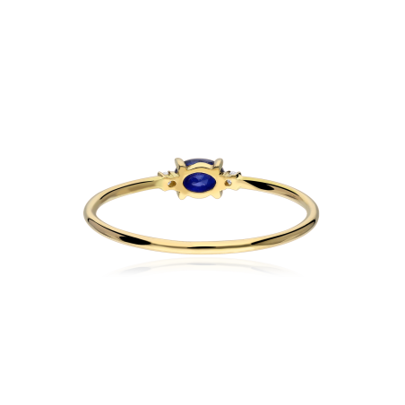 ANILLO "SETTAT" ZAFIRO Y DIAMANTES 0.016 CTS
