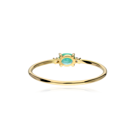 ANILLO "SETTAT" ESMERALDA Y DIAMANTES 0.016 CTS