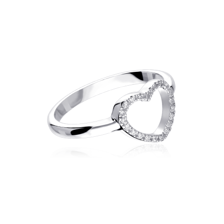 Anillo "Alessandría" Oro Blanco 18k y Diamantes 0.08 cts