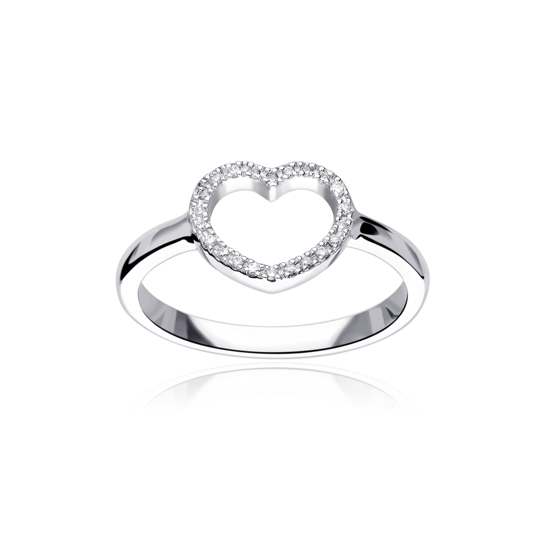 Anillo "Alessandría" Oro Blanco 18k y Diamantes 0.08 cts