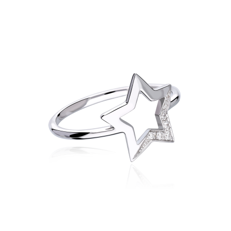 Anillo "LIFE Star" Con Diamantes Oro 18 k