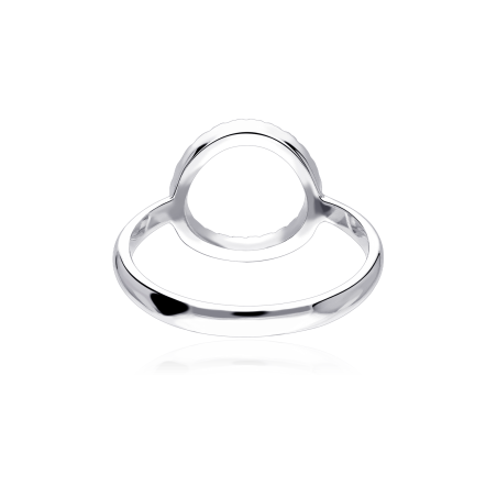Anillo "Péssaro" Oro Blanco 18k y Diamantes 0.10 cts