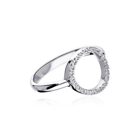 Anillo "Péssaro" Oro Blanco 18k y Diamantes 0.10 cts