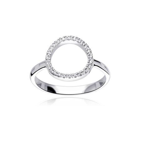 Anillo "Péssaro" Oro Blanco 18k y Diamantes 0.10 cts