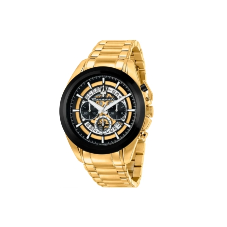 Reloj Maserati Traguardo acero dorado hombre R8873612058