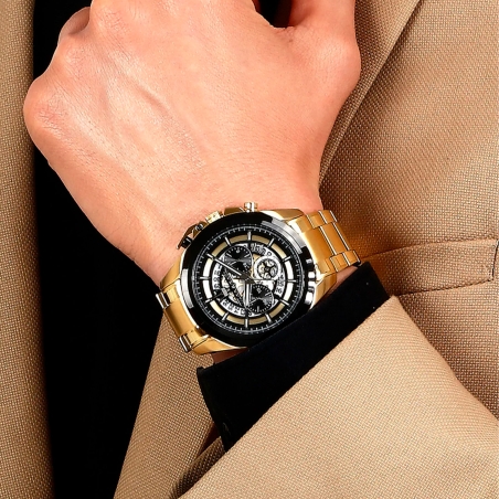 Reloj Maserati Traguardo acero dorado hombre R8873612058