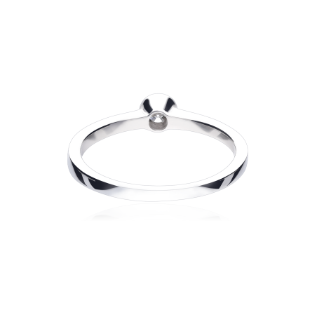ANILLO "COLLEGNO" ORO BLANCO 18K Y DIAMANTE 0.10 CTS
