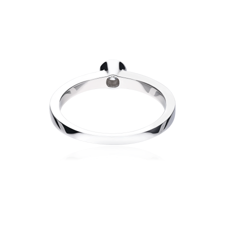 ANILLO "COLLEGNO" ORO BLANCO 18K Y DIAMANTE 0.15 CTS