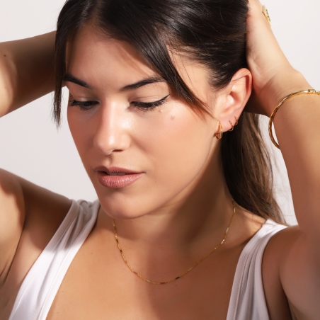 Pendientes Aro Oro 18k 16mm "High point"