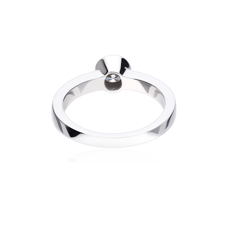 ANILLO "COLLEGNO" ORO BLANCO 18K Y DIAMANTE 0.30 CTS