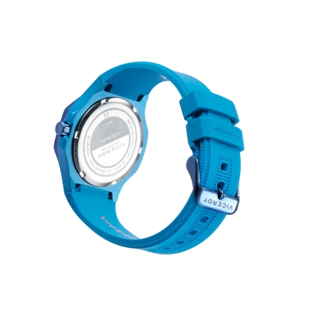 Reloj Viceroy caja de alumninio azul correa silicona azul hombre 401232-37
