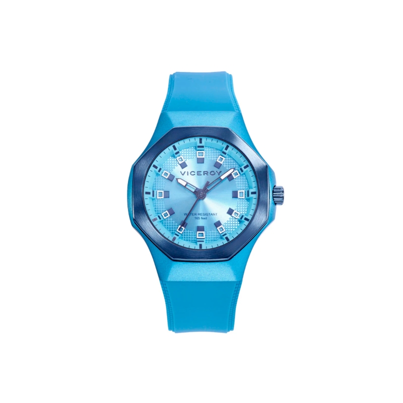 Reloj Viceroy caja de alumninio azul correa silicona azul hombre 401232-37