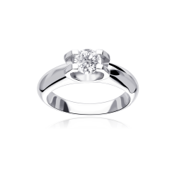 Anillo " Lucca" Oro Blanco 18k y Diamante 0.50 cts