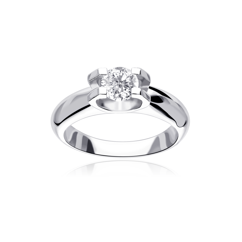 Anillo " Lucca" Oro Blanco 18k y Diamante 0.50 cts
