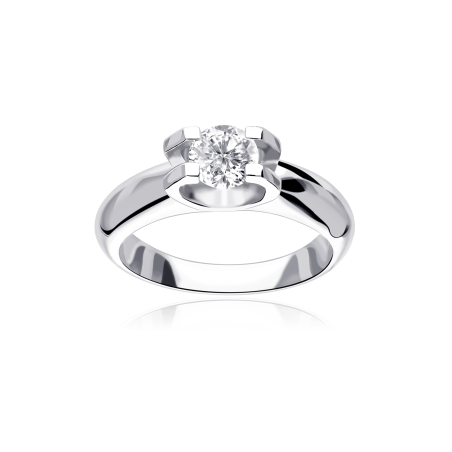 Anillo " Lucca" Oro Blanco 18k y Diamante 0.50 cts