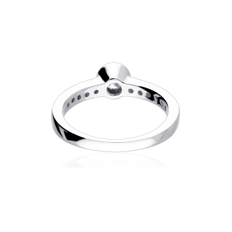 Anillo "Lombardía" Oro Blanco 18k y Diamantes 0.45 cts
