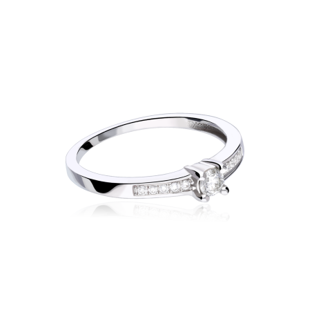 ANILLO "L'AQUILA" ORO BLANCO 18K Y DIAMANTES 0.30 CTS