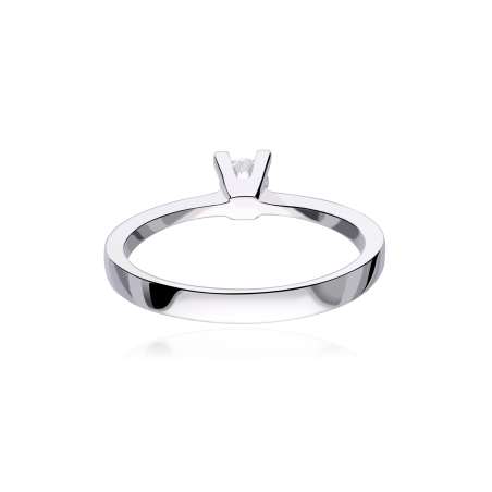 Anillo "Véneto" Oro Blanco 18k y Diamantes 0.20 cts