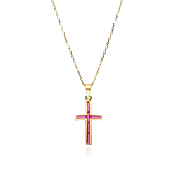 Gargantilla Oro 18k y Rubíes "Kryds"