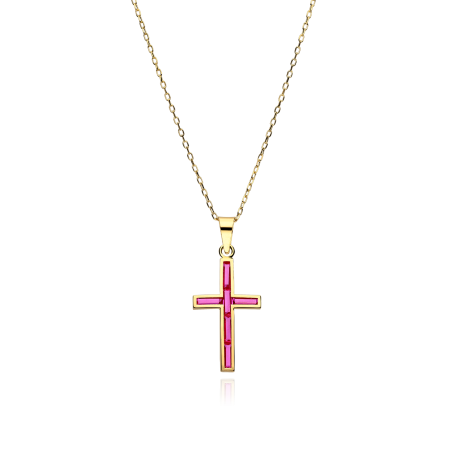 Gargantilla Oro 18k y Rubíes "Kryds"