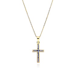 Gargantilla Oro 18k y Zafiros "Kryds"
