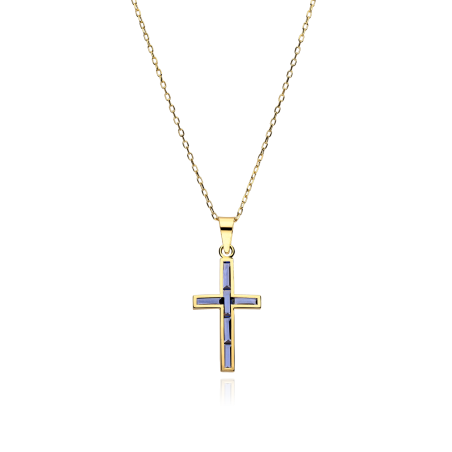 Gargantilla Oro 18k y Zafiros "Kryds"