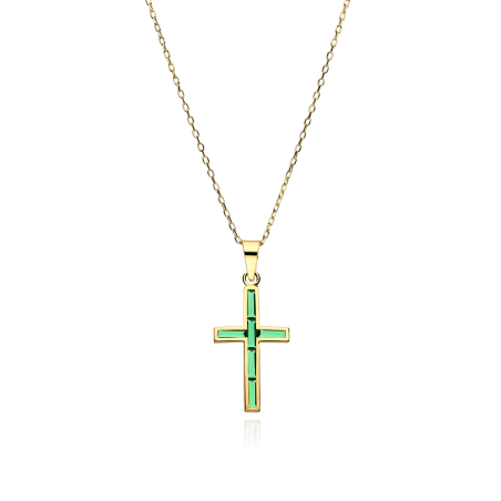 Gargantilla Oro 18k y esmeraldas "Kryds"
