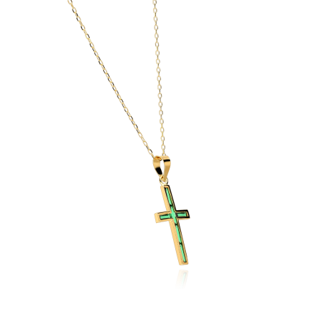 Gargantilla Oro 18k y esmeraldas "Kryds"